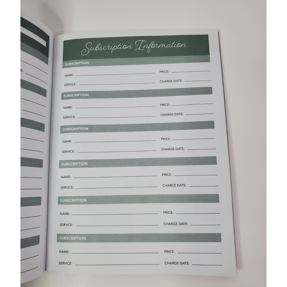 Pen + Gear Budget Planner 80 Sheets green monthly planner - Picture 4 of 9